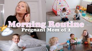 PREGNANT MORNING ROUTINE | Mom of 2 Toddlers | Morning Motivation | Abby Lindquist