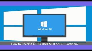 How to check MBR and GPT