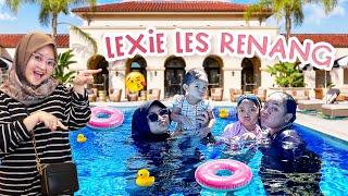 BUNDA DAN LEIKA ANTAR LEXIE LES BERENANG  LEXIE PINTER BANGET BISA BERENANG