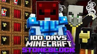 I Survived 100 Days in a STONEBLOCK in Minecraft