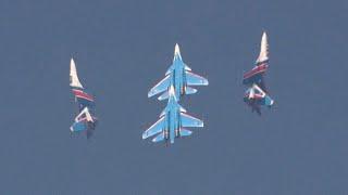 Russian Knights Perform Aerobatics with Sukhoi Su-30SM Fighters at Dubai Airshow – AIN