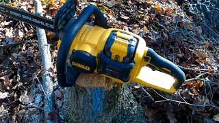 What good is a battery chainsaw, can you cut real trees with them - using a Dewalt chainsaw for TSI