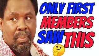 Only Prophet TB.JOSHUA's First MEMBERS saw THIS