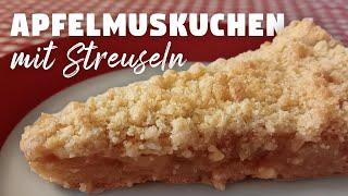 Apfelmuskuchen mit Streuseln | schnell und einfach backen | Streuselkuchen mit Apfelmus | Mürbeteig