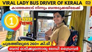 Highly skilled LADY BUS DRIVER driving 260 kms daily through dangerous KARICHERY GHAT | Kerala | 4K