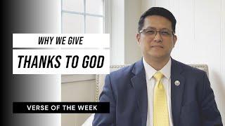 Why We Give Thanks To God | Verse of the Week