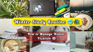 Productive Student Winter Study Routine️How to manage Studies in WinterProductive,Routine,Vlog️