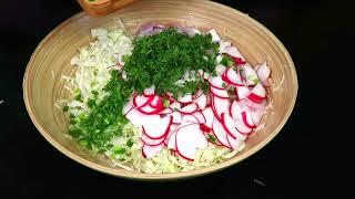  How to make cabbage salad. Tasty cabbage salad. Salad dressing recipe #LudaEasyCook #salad