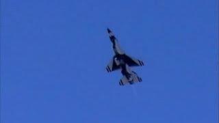 F-16 Crash at Air Show a Thunderbirds Display Team Pilot Ejects from Jet Plane at Mountain Home AFB