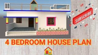 4 BEDROOM HOUSE PLAN ! 8920086410 ! APNA GHAR ADVICE