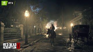 Walking in Thunderstorm at Night in Red Dead Redemption 2
