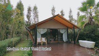 modern safari tent - heavy-duty glamping tent