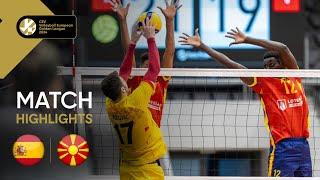 Spain vs. North Macedonia - Match Highlights | European Golden League Men 2024