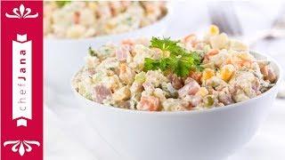 Olivier Russian Salad with vegan mayonnaise/ Vegan mayo recipe