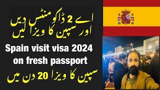 Spain visit visa on fresh passport in 2024