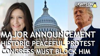 LIVE: MAJOR Peaceful Protest to BLOCK Trump's Illegal Presidency │ Lights On with Jessica Denson