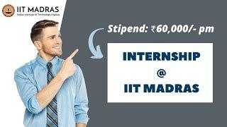 IIT Madras Internship 2021 | Artificial intelligence and Data science Internship