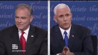 Pence and Kaine argue over Clinton's email server