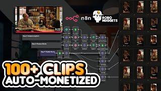 This AI Machine automatically clips & posts 100+ Shorts from 1 Video (n8n NO CODE tutorial )