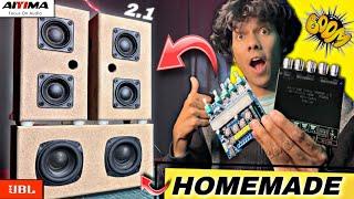 How to make a powerful 2.1 music system with 200 watt class d amp, JBL subwoofer & AIYIMA speakers