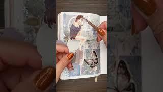 ASMR | Blue & Name Request Theme #3 | Scrapbook With Me #shorts #scrapbooking #asmr #satisfying