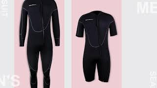 Seaskin Wetsuit Men Women 3mm Neoprene Full Body Diving Suits Front Zip Long Sleeve Wetsuit