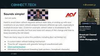 Connect Tech 2023   Broadcast Channel API for Token Management   Camille Kaniecki