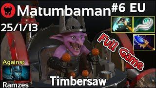 Matumbaman plays Timbersaw!!! Dota 2 Full Game