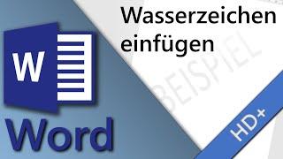 Word Wasserzeichen einfügen