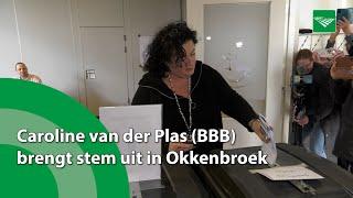 Caroline van der Plas (BBB) stemt in Okkenbroek