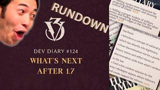 DOUBLE?! Improvement Roadmap and Hotfix || Dev Diary #124/Patch 1.7.2/3 Rundown