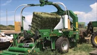 McHale 998 Square Bale Wrapper Demo Kansas