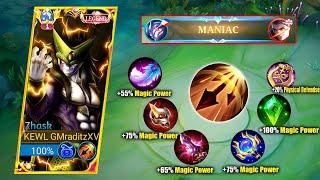 MANIAC ZHASK!!THIS NEW ZHASK COMBO BUILD INSANE!!(100%BROKEN) ZHASK BEST ITEM BUILD 2023 | MLBB