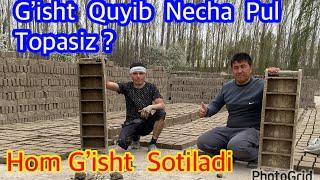 1 Oyda G'isht Quyub Qancha Daromat ? Hom G'isht Sotiladi. ️99,481,65,75. Dastafka Kelishiladi.