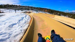 [4K] Bobsled Alpine Slide & Gravity Propelled Alpine Roller Coaster - Magic Mountain Big Bear, CA