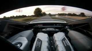 Audi R8 V10 autobahn drive (315 KPH)