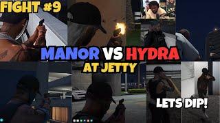 MANOR vs HYDRA At The JETTY & COPS INERFERE Fight #9 | MULTI POV | NOPIXEL 4.0 GTA RP