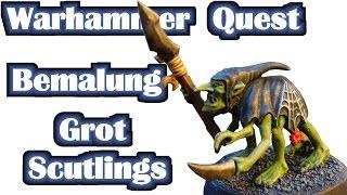 Warhammer Quest Silver Tower Bemalung Grot Scutling Miniaturen für Anfänger und Fortgeschrittene