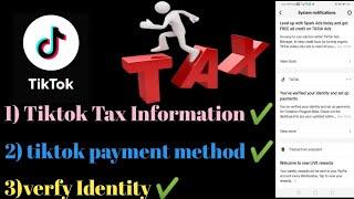 tiktok creativity program beta tax information || tiktok tax information || tiktok monetization