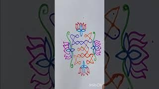 #rangoli#designs#borders#trending#yt shorts#muggulu#dots#designs#simple#