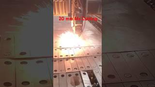 20 mm MS Cutting with Oxygen #20 mm Cutting #laser cutting