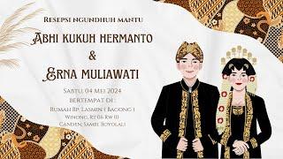 Resepsi Ngundhuh Mantu " Abhi & Erna "