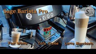 Sage Barista Pro Milchgetränke und Cafe Creme