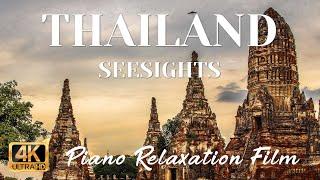 The Most Beautiful Places in The World | THAILAND Seesights |4K Drone Footage & Piano Relaxing Music