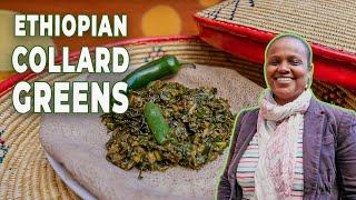 Ethiopian VEGAN COLLARD GREENS | Tsion Cafe | Harlem, NYC