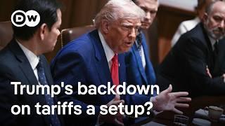 Insider trading? Trump scatters suspicious stock tip before conceding in tariff dispute | DW News