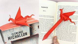 Paper DRAGON BOOKMARK  How to make a paper dragons