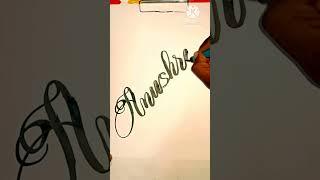 name writing/ anushri #shorts #calligraphy #art #cursive #letters #trending #write #ytshorts