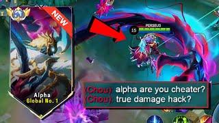 WHEN GLOBAL ALPHA USE NEW ALPHA LEGEND SKIN "REVENANT OF ROSES"  UNLI TRUE DAMAGE BUILD 2025 