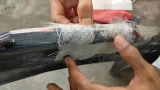 Repair bumper crack and broken / fiber glass